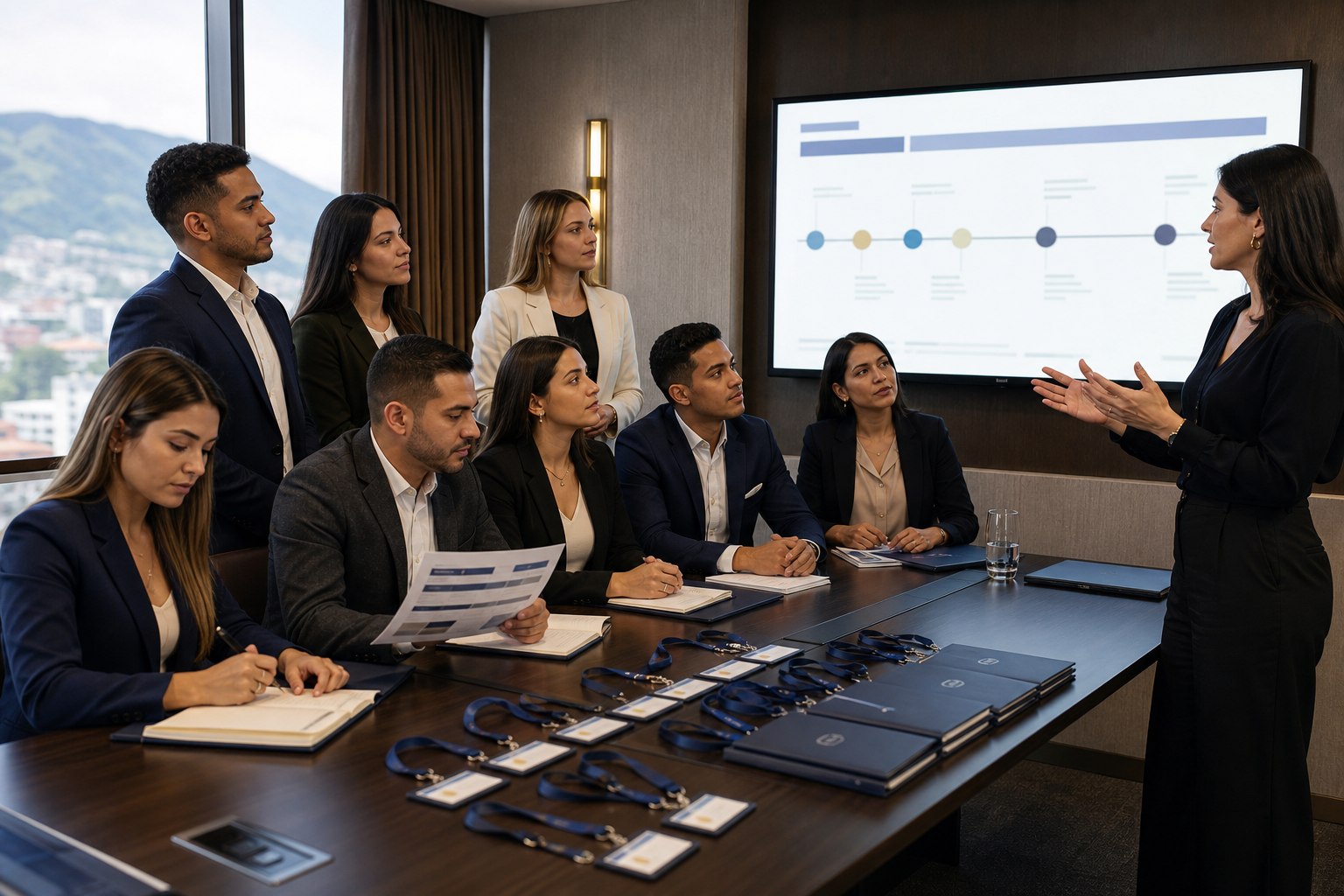 Training for bilingual protocol hosts supporting an international operation in Medellín